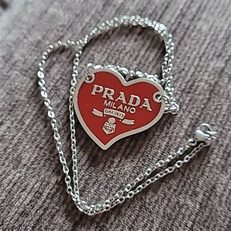 prada heart necklace.